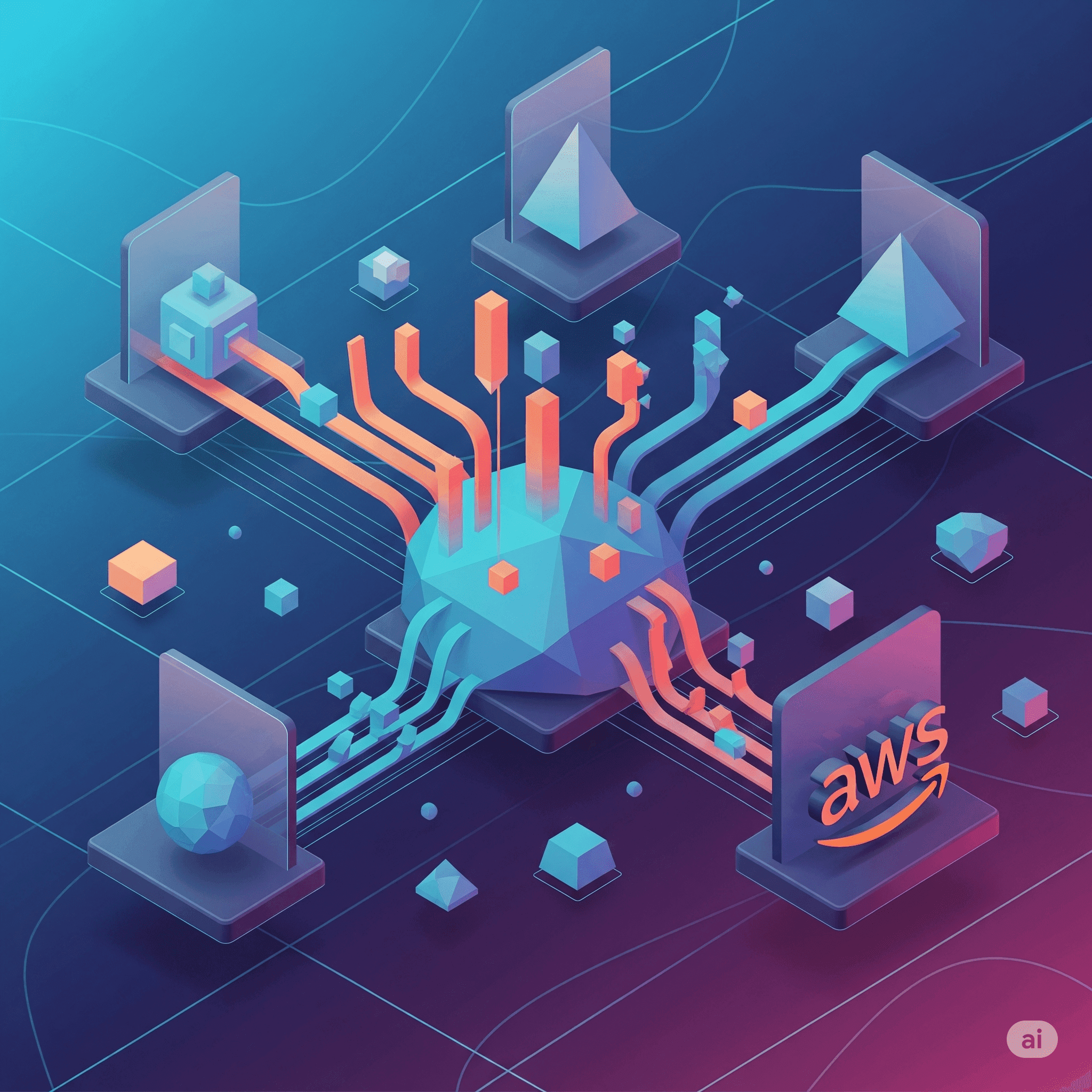 Abstract illustration of a deployment process